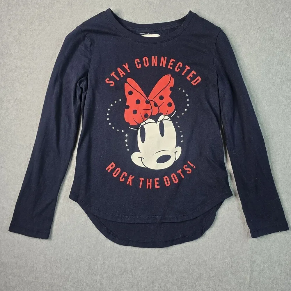 Gap Kids x Disney‎ Girls Minnie Mouse Set XL/12 Navy LS Mickey Leggings Hearts